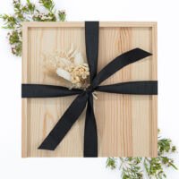 gift box with black bow