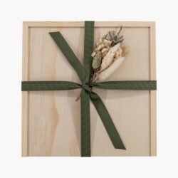 gift box with green bow